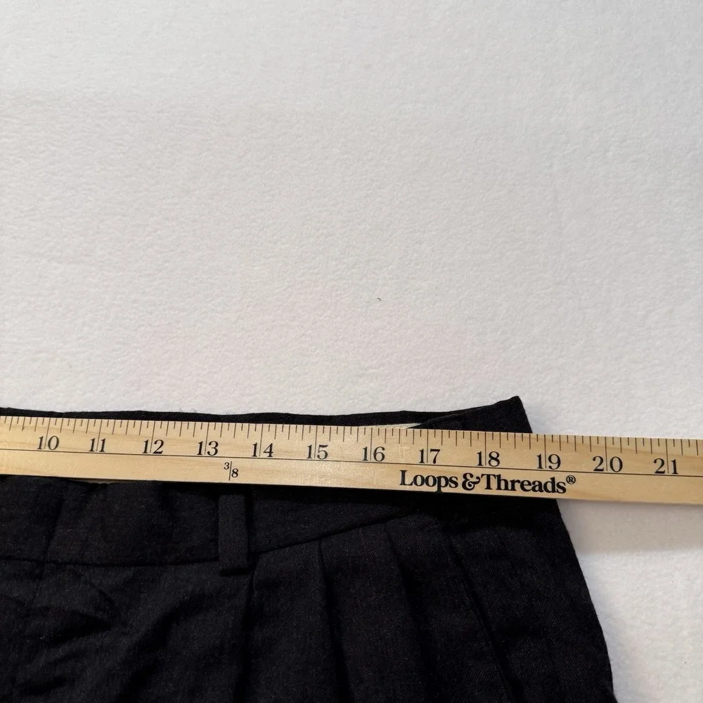 Vintage Hart Schaffner Marx 38x32 Dk Gray Pure Virgin Wool 70s Pleated Cuffed